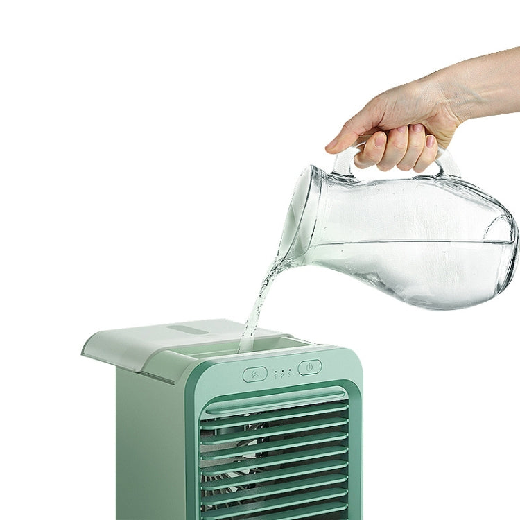 Desktop Humidification Spray USB Water-cooled Fan(Green)