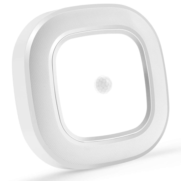 1145 Human Body Induction Ceiling Light Wireless Installation Battery Ceiling Lamp(White Shell White Light)