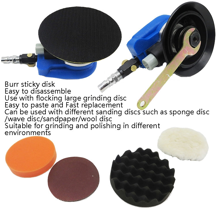 Pneumatic Sandpaper Machine Car Polishing Machine Grinding Machine Waxing Machine, Model: 5inch Regular