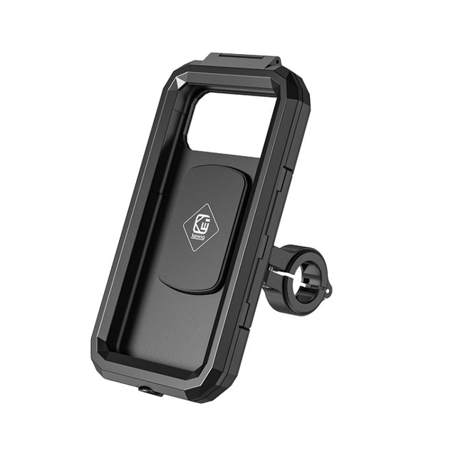 Kewig Bicycle Motorcycle Water-resistant Box Mobile Phone Bracket Riding Touch Mobile Phone Fixed Seat(M18L-B1 Large Handlebar Installation)