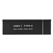 F018C M.2 NGFF To USB3.1 SSD Solid Aluminum Type-C Mobile Hard Drive Enclosure(Silver)