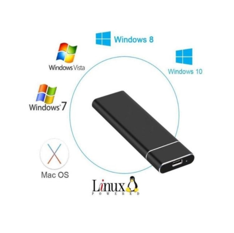 F018C M.2 NGFF To USB3.1 SSD Solid Aluminum Type-C Mobile Hard Drive Enclosure(Silver)