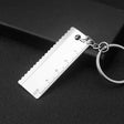 10 PCS Tool Metal Keychain Car Key Ring Pendant, Colour: H-404 Ruler - Key Rings by PMC Jewellery | Online Shopping South Africa | PMC Jewellery | Buy Now Pay Later Mobicred