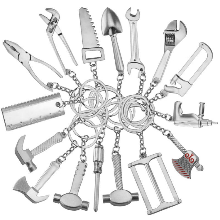 10 PCS Tool Metal Keychain Car Key Ring Pendant, Colour: H-404 Ruler