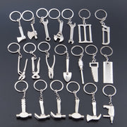 10 PCS Tool Metal Keychain Car Key Ring Pendant, Colour: H-404 Ruler