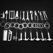 10 PCS Tool Metal Keychain Car Key Ring Pendant, Colour: H-404 Ruler