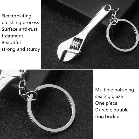 10 PCS Tool Metal Keychain Car Key Ring Pendant, Colour: H-404 Ruler
