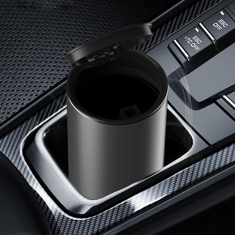 BEN.JACK Car Trash Can Multi-Function Storage Box In Car(Deep Gray With 35 Garbage Bags)