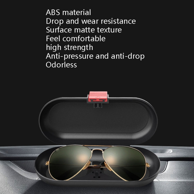 Car Glasses Case Multi-Function Automobile Inner Visor Storage Card(Black)