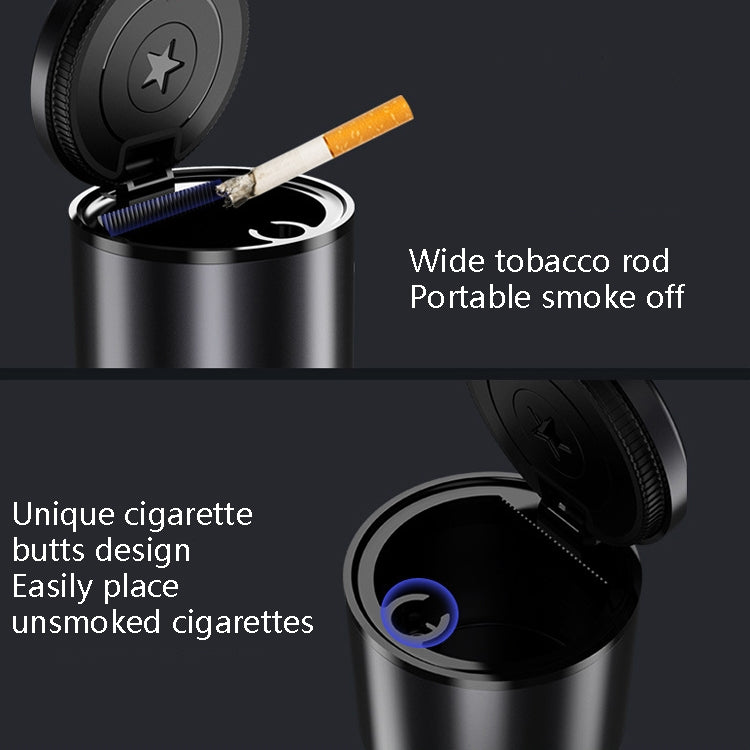 BEN.JACK Ashtray With Cover Personality Multi-Function Universal Car Ashtray(Red)