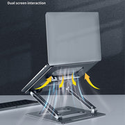 Oatsbasf Z08 Metal Notebook Support Adjustable Desktop Increase Notebook Stand(Gray)