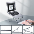 Oatsbasf Z02 Laptop Increasing Cooling Bracket Aluminum Alloy Desktop Adjustable Bracket(Gray) - Laptop Stand by Oatsbasf | Online Shopping South Africa | PMC TechLife | Buy Now Pay Later Mobicred