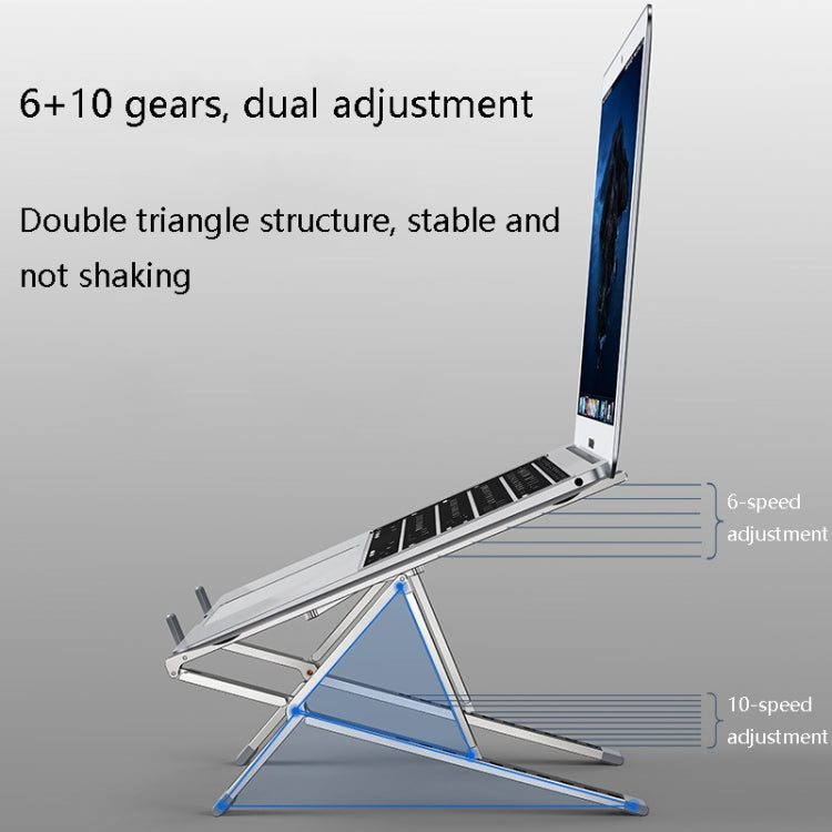 Oatsbasf Z02 Laptop Increasing Cooling Bracket Aluminum Alloy Desktop Adjustable Bracket(Silver)