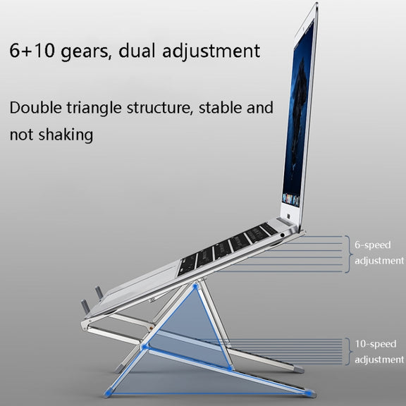 Oatsbasf Z02 Laptop Increasing Cooling Bracket Aluminum Alloy Desktop Adjustable Bracket(Silver)