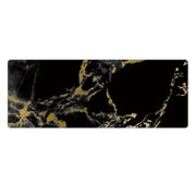 300x800x5mm Marbling Wear-Resistant Rubber Mouse Pad(Black Gold Marble)