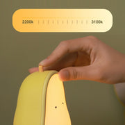 Pear Shape Night Light Silicone Soft Bedroom Warm Light LED Night Light(Warm White Light)