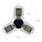 80W LED Industrial Mining Light Water-resistant Light Sensor Folding Tri-Leaf Garage Lamp(Warm White Light)