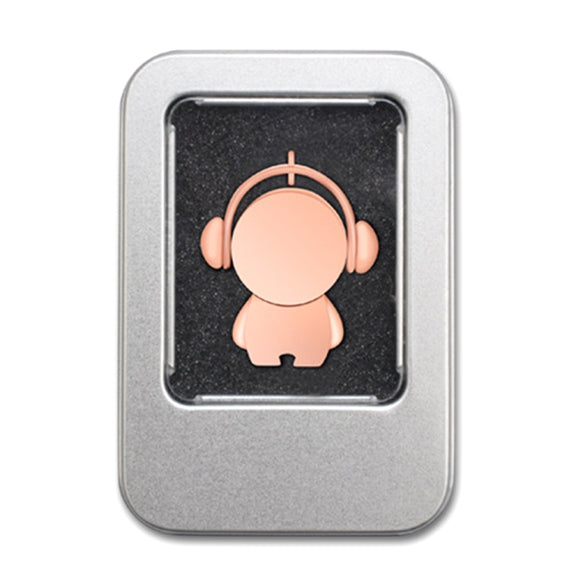 Y01 Metal Musician Car Cartoon Style U Disk, Capacity: 128GB(Rose Gold)