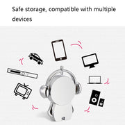 Y01 Metal Musician Car Cartoon Style U Disk, Capacity: 128GB(Rose Gold)
