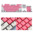 104-Keys Two-Color Mold Transparent PBT Keycap Mechanical Keyboard(Pink White) - Wired Keyboard by PMC TechLife | Online Shopping South Africa | PMC TechLife | Buy Now Pay Later Mobicred