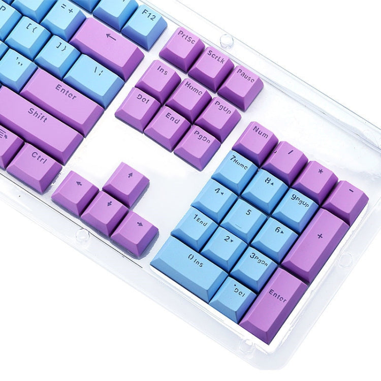 104-Keys Two-Color Mold Transparent PBT Keycap Mechanical Keyboard(Dark Grey)