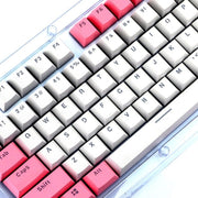 104-Keys Two-Color Mold Transparent PBT Keycap Mechanical Keyboard(Dark Grey)