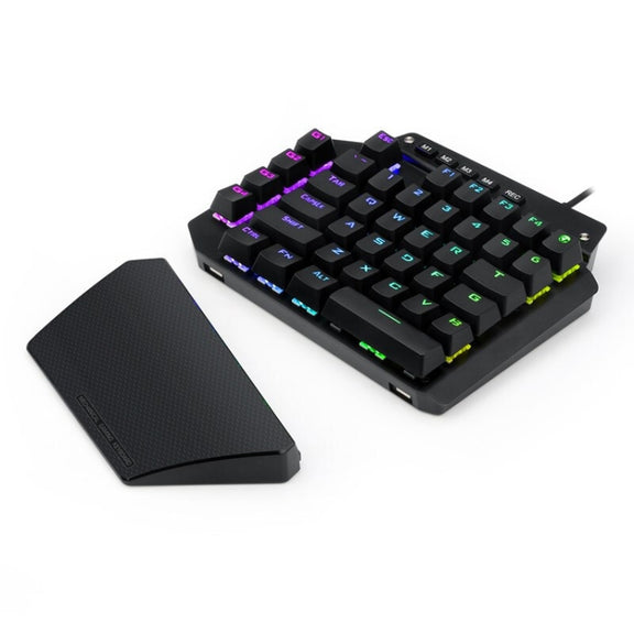 K700 44 Keys RGB Luminous Switchable Axis Gaming One-Handed Keyboard, Cable Length: 1m(Blue Shaft)