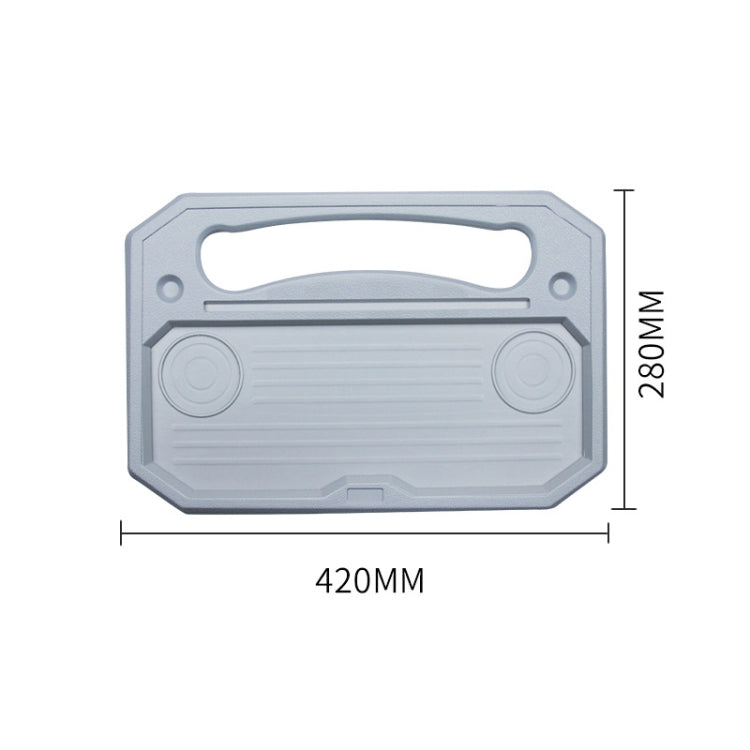 Car Multi-Purpose Steering Wheel Card Table Car Computer Bracket Chair Back Bracket Small Table Shelf Rack(Upgrade Gray)