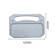 Car Multi-Purpose Steering Wheel Card Table Car Computer Bracket Chair Back Bracket Small Table Shelf Rack(Upgrade Gray)