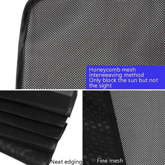 4 PCS Net Yarn Magnetic Suction Type Car Sunshade Curtain, Size: Thick Front Row Arc