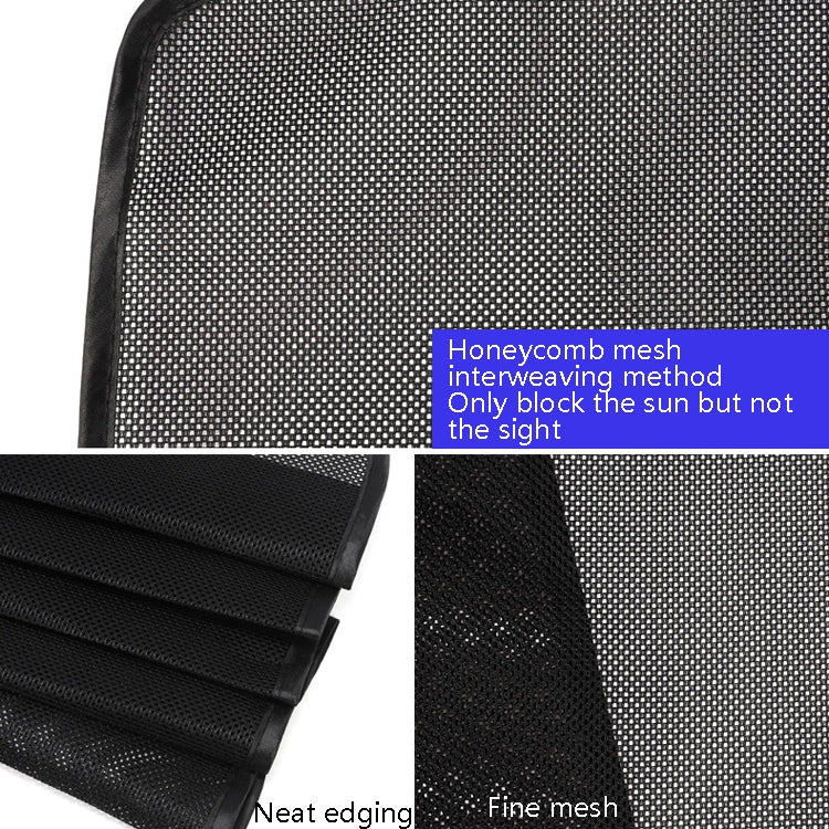 4 PCS Net Yarn Magnetic Suction Type Car Sunshade Curtain, Size: Thick Front Row Arc