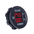 2 In 1 Modified Car Double Digital Voltage Current Table Measuring Instrument(Red Light) - Clocks & Car Meters by PMC TechLife | Online Shopping South Africa | PMC TechLife | Buy Now Pay Later Mobicred