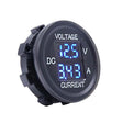 2 In 1 Modified Car Double Digital Voltage Current Table Measuring Instrument(Blue Light) - Clocks & Car Meters by PMC TechLife | Online Shopping South Africa | PMC TechLife | Buy Now Pay Later Mobicred