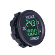 2 In 1 Modified Car Double Digital Voltage Current Table Measuring Instrument(Green Light) - Clocks & Car Meters by PMC TechLife | Online Shopping South Africa | PMC TechLife | Buy Now Pay Later Mobicred