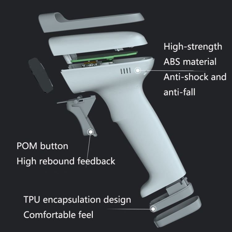 Deli 14881S Handheld Scanner Supermarket Express Single Wireless Scanner(White)