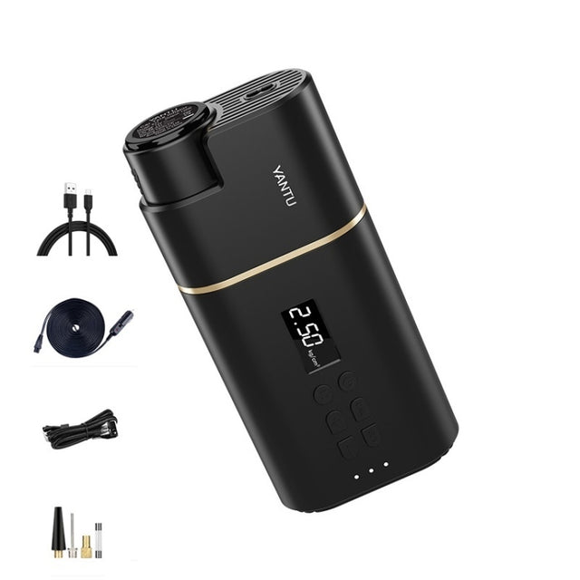 YANTU A31 Car Smart Digital Display Air Pump Electric Portable Tire Pump, Specification��� Wireless Version Black