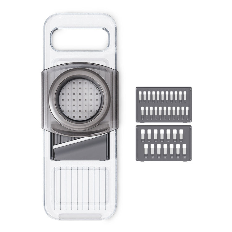 Multi-Function Slicker Kitchen Gadget Potato Slice Grater, Colour: Three Knives Gray