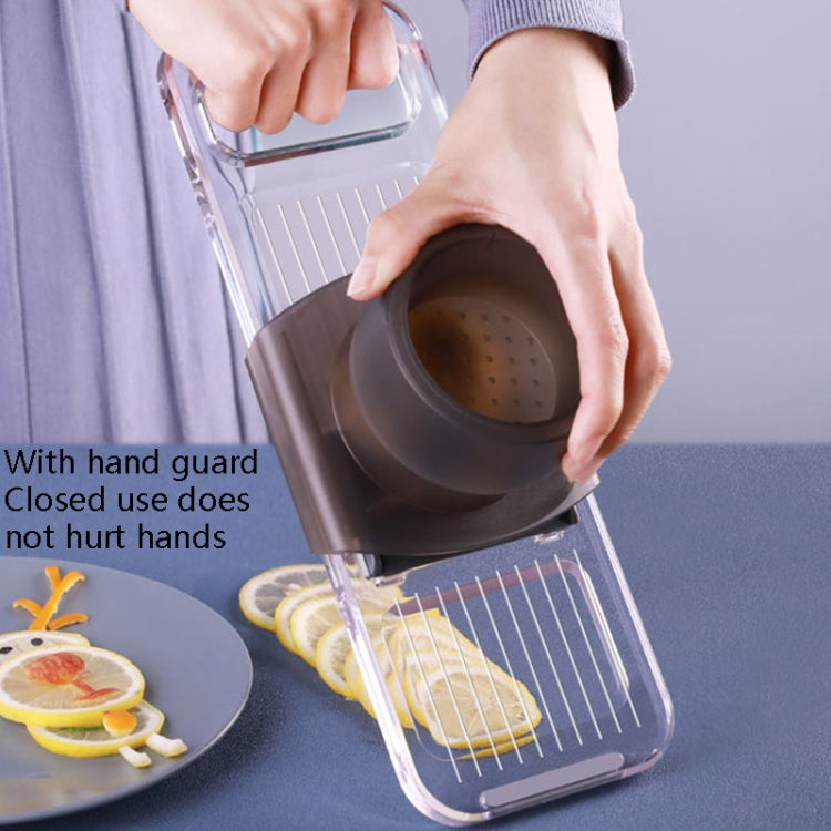 Multi-Function Slicker Kitchen Gadget Potato Slice Grater, Colour: Six Knives Gray