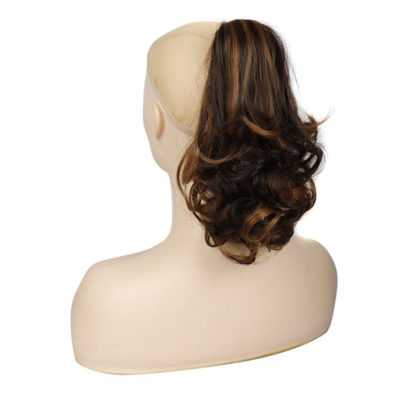 Women Curly Hair Short Ponytail Wig With Shark Clip(22M613 #)