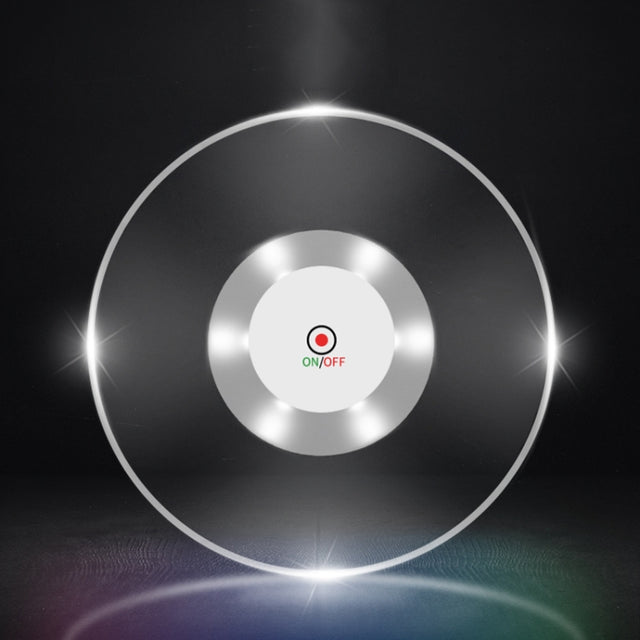 LED Flashing Coaster Bar KTV Cocktail Base Light Luminous Coaster(Round White Light)