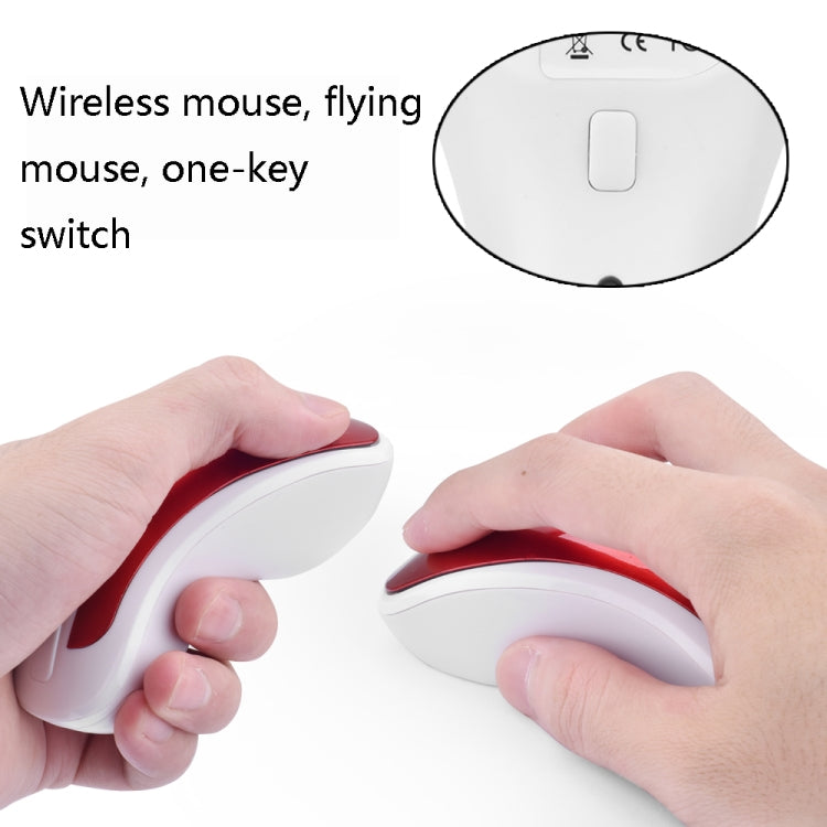 PR-01 1600 DPI 7 Keys Flying Squirrel Wireless Mouse 2.4G Gyroscope Game Mouse(White Green)