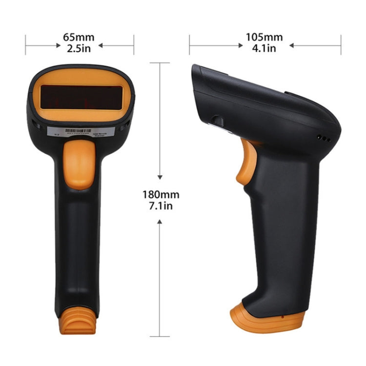 Express Barcode Scanner With Storage USB Wireless Scanner, Specification： Two-dimensional