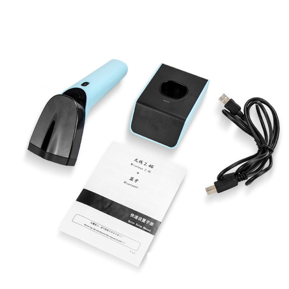 Handheld Barcode Scanner With Storage, Model: Wireless Red Light