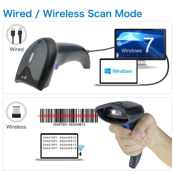 NETUM High-Precision Barcode QR Code Scanner, Model: Wireless