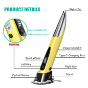 PR-A18 2.4G Charge Mouse Pen Handwritten Glow Wireless Mouse Pen(Red)