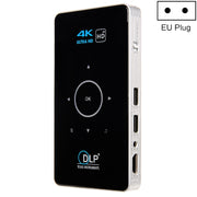 C6 2GB+32GB Android Smart DLP HD Projector Mini Wireless Projector, EU Plug (Black)