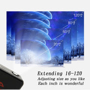 C6 2GB+32GB Android Smart DLP HD Projector Mini Wireless Projector, UK Plug (Black)