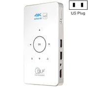 C6 2GB+32GB Android Smart DLP HD Projector Mini Wireless Projector, US Plug (White)