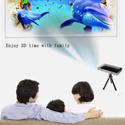 C6 2GB+32GB Android Smart DLP HD Projector Mini Wireless Projector, US Plug (White)