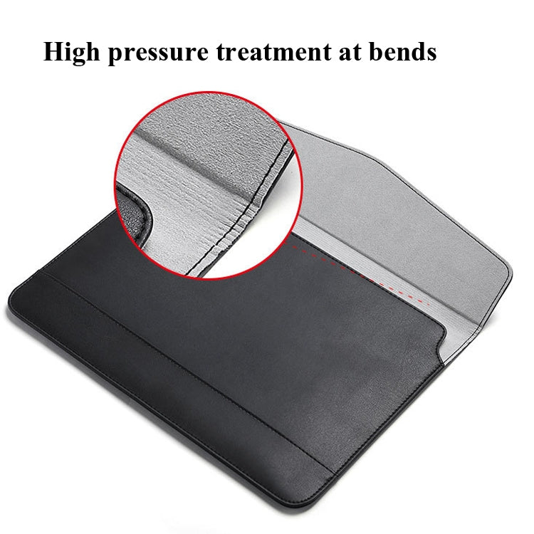 Horizontal  Embossed Notebook Liner Bag Ultra-Thin Magnetic Holster, Applicable Model: 13 inch(Dark Blue)